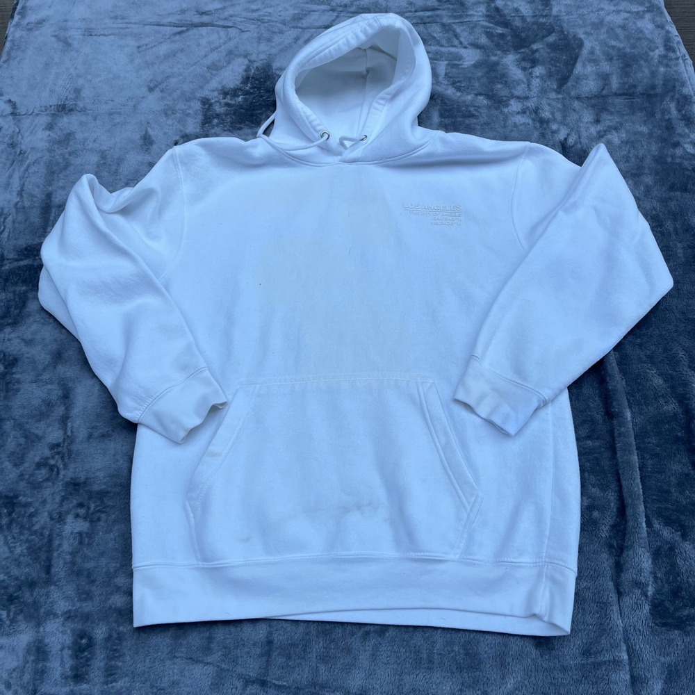 Eighty Eight Brand Los Angeles Hoodie White Graphic Sweatshirt XL